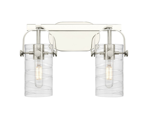 Downtown Urban Two Light Bath Vanity in Polished Nickel (405|423-2W-PN-G423-7DE)
