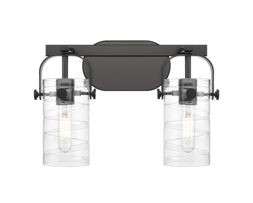 Downtown Urban Two Light Bath Vanity in Matte Black (405|423-2W-BK-G423-7DE)