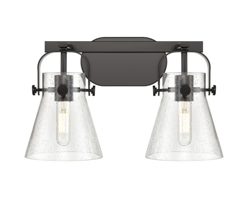 Downtown Urban Two Light Bath Vanity in Matte Black (405|423-2W-BK-G411-6SDY)