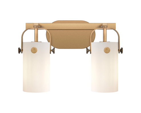 Downtown Urban Two Light Bath Vanity in Brushed Brass (405|423-2W-BB-G423-7WH)