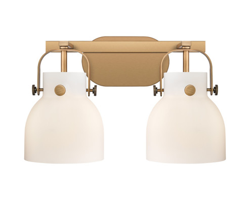 Downtown Urban Two Light Bath Vanity in Brushed Brass (405|423-2W-BB-G412-6WH)