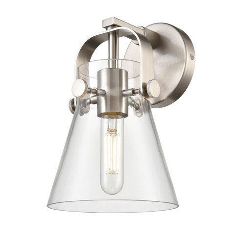 Downtown Urban One Light Wall Sconce in Satin Nickel (405|423-1W-SN-G411-6CL)