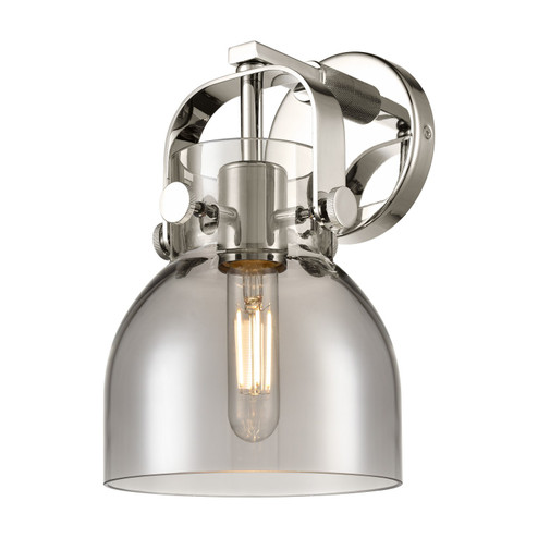 Downtown Urban One Light Wall Sconce in Polished Nickel (405|423-1W-PN-G412-6SM)