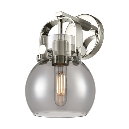 Downtown Urban One Light Wall Sconce in Polished Nickel (405|423-1W-PN-G410-6SM)