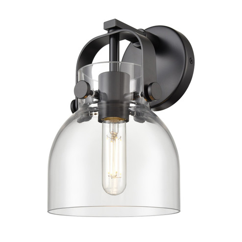 Downtown Urban One Light Wall Sconce in Matte Black (405|423-1W-BK-G412-6CL)