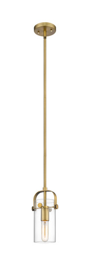 Downtown Urban One Light Pendant in Brushed Brass (405|423-1S-BB-G423-7CL)