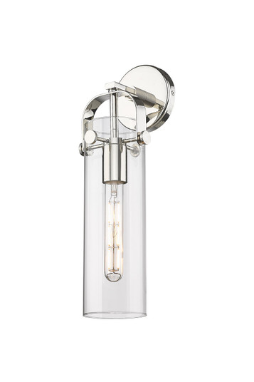 Downtown Urban One Light Wall Sconce in Polished Nickel (405|413-1W-PN-G413-1W-4CL)