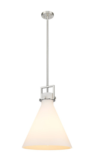 Downtown Urban One Light Pendant in Brushed Satin Nickel (405|411-1SL-SN-G411-16WH)