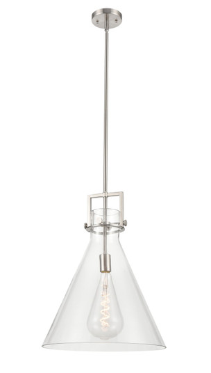 Downtown Urban One Light Pendant in Satin Nickel (405|411-1SL-SN-G411-16CL)