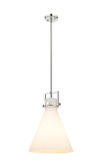 Downtown Urban One Light Pendant in Polished Nickel (405|411-1SL-PN-G411-14WH)