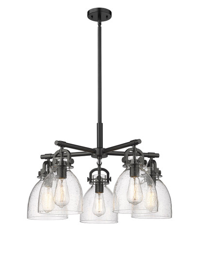 Downtown Urban Five Light Chandelier in Matte Black (405|410-5CR-BK-G412-7SDY) Downtown Urban Five Light Chandelier in Matte Black (405|410-5CR-BK-G412-7SDY)