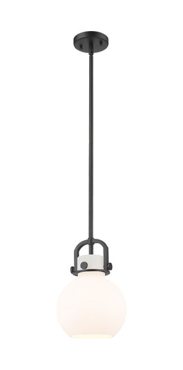 Downtown Urban One Light Pendant in Matte Black (405|410-1SS-BK-G410-8WH)