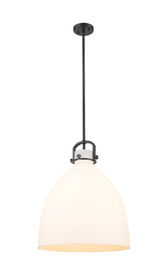 Downtown Urban One Light Pendant in Matte Black (405|410-1SL-BK-G412-18WH)