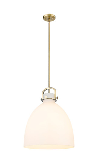 Downtown Urban One Light Pendant in Brushed Brass (405|410-1SL-BB-G412-16WH)