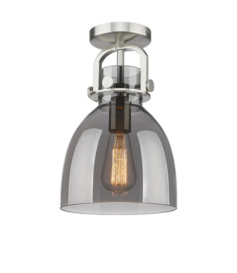 Downtown Urban One Light Semi-Flush Mount in Satin Nickel (405|410-1F-SN-G412-8SM)
