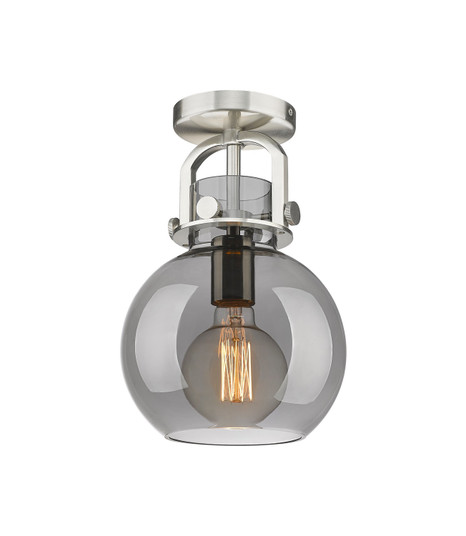Downtown Urban One Light Semi-Flush Mount in Satin Nickel (405|410-1F-SN-G410-8SM)