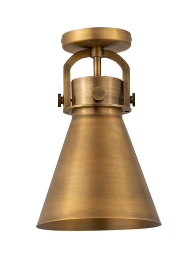 Downtown Urban One Light Semi-Flush Mount in Brushed Brass (405|410-1F-BB-M411-8BB)