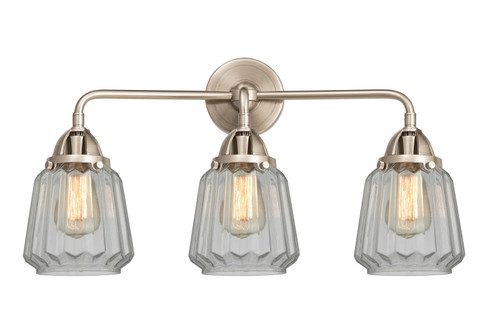 Nouveau 2 Three Light Bath Vanity in Brushed Satin Nickel (405|288-3W-SN-G142)