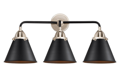 Nouveau 2 Three Light Bath Vanity in Black Polished Nickel (405|288-3W-BPN-M13-BK)
