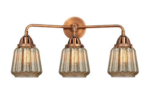 Nouveau 2 Three Light Bath Vanity in Antique Copper (405|288-3W-AC-G146)