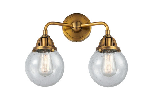 Nouveau 2 LED Bath Vanity in Brushed Brass (405|288-2W-BB-G204-6-LED)