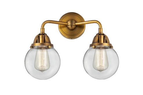 Nouveau 2 LED Bath Vanity in Brushed Brass (405|288-2W-BB-G202-6-LED)