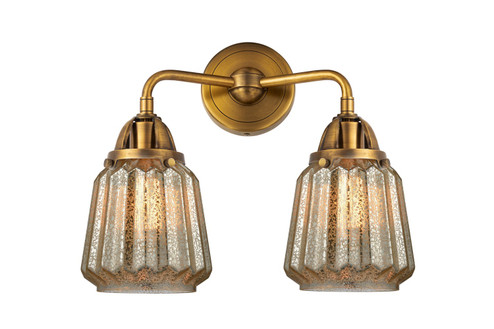 Nouveau 2 LED Bath Vanity in Brushed Brass (405|288-2W-BB-G146-LED)