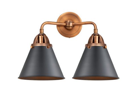 Nouveau 2 Two Light Bath Vanity in Antique Copper (405|288-2W-AC-M13-BK)