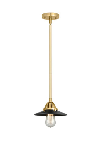 Nouveau 2 One Light Mini Pendant in Satin Gold (405|288-1S-SG-M6-BK)