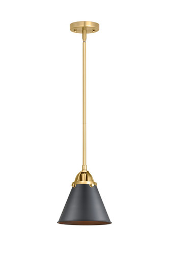 Nouveau 2 One Light Mini Pendant in Satin Gold (405|288-1S-SG-M13-BK)