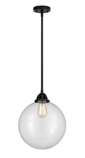 Nouveau 2 One Light Mini Pendant in Matte Black (405|288-1S-BK-G202-12)