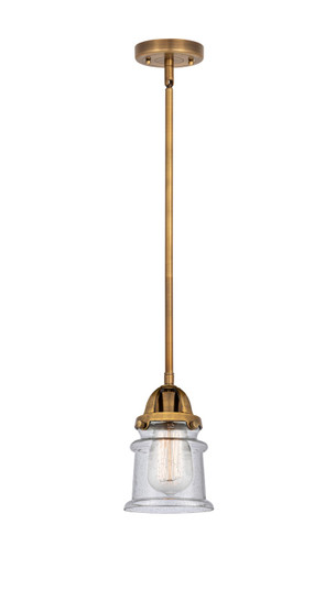 Nouveau 2 LED Mini Pendant in Brushed Brass (405|288-1S-BB-G184S-LED)
