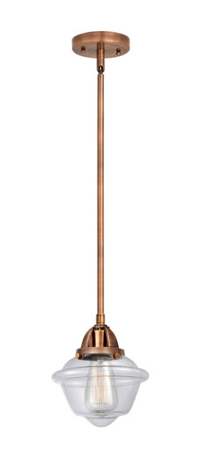 Nouveau 2 LED Mini Pendant in Antique Copper (405|288-1S-AC-G532-LED)