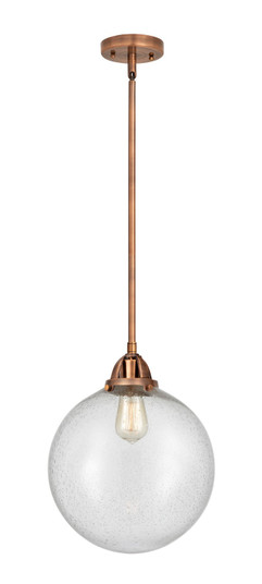 Nouveau 2 LED Mini Pendant in Antique Copper (405|288-1S-AC-G204-12-LED)