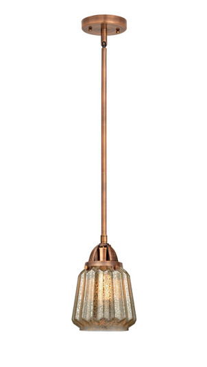 Nouveau 2 LED Mini Pendant in Antique Copper (405|288-1S-AC-G146-LED)