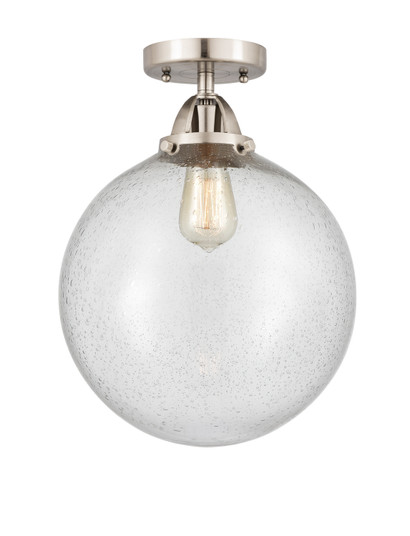 Nouveau 2 One Light Semi-Flush Mount in Brushed Satin Nickel (405|288-1C-SN-G204-12)