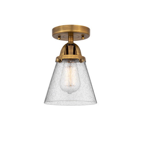 Nouveau 2 One Light Semi-Flush Mount in Brushed Brass (405|288-1C-BB-G64)