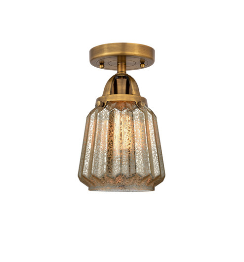 Nouveau 2 LED Semi-Flush Mount in Brushed Brass (405|288-1C-BB-G146-LED)
