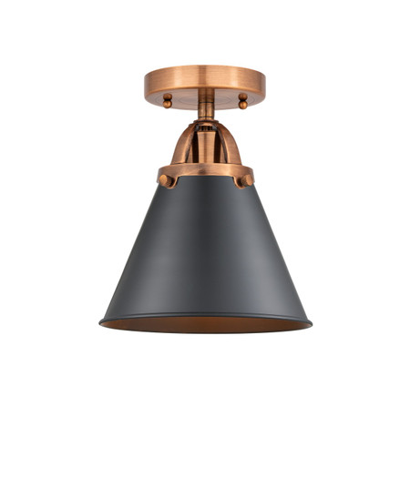 Nouveau 2 One Light Semi-Flush Mount in Antique Copper (405|288-1C-AC-M13-BK)