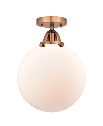 Nouveau 2 One Light Semi-Flush Mount in Antique Copper (405|288-1C-AC-G201-10)