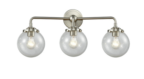 Nouveau LED Bath Vanity in Brushed Satin Nickel (405|284-3W-SN-G204-6-LED)