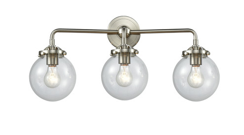 Nouveau Three Light Bath Vanity in Brushed Satin Nickel (405|284-3W-SN-G202-6)