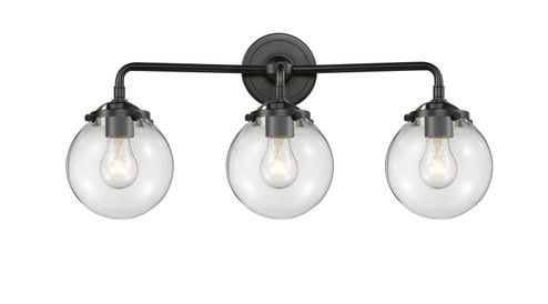 Nouveau Three Light Bath Vanity in Oil Rubbed Bronze (405|284-3W-OB-G202-6)