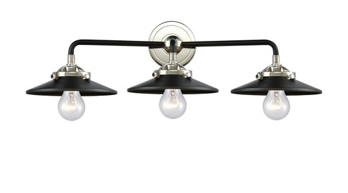 Nouveau LED Bath Vanity in Black Polished Nickel (405|284-3W-BPN-M6-BK-LED)