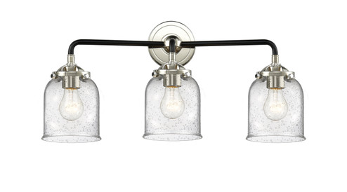 Nouveau Three Light Bath Vanity in Black Polished Nickel (405|284-3W-BPN-G54)