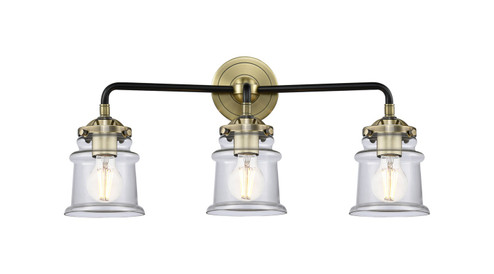 Nouveau Three Light Bath Vanity in Black Antique Brass (405|284-3W-BAB-G182S)