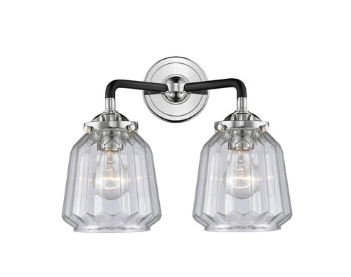 Nouveau LED Bath Vanity in Black Polished Nickel (405|284-2W-BPN-G142-LED)