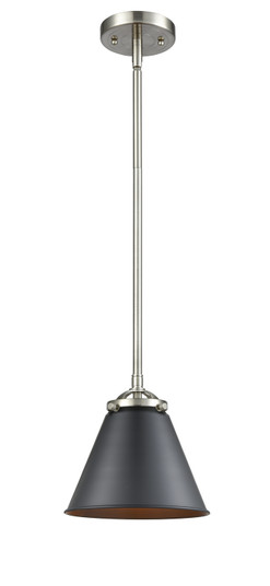Nouveau One Light Mini Pendant in Brushed Satin Nickel (405|284-1S-SN-M13-BK)