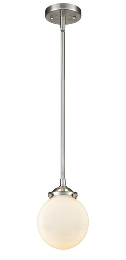 Nouveau One Light Mini Pendant in Brushed Satin Nickel (405|284-1S-SN-G201-6)