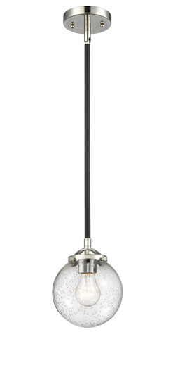 Nouveau One Light Mini Pendant in Black Polished Nickel (405|284-1S-BPN-G204-6)